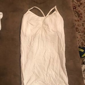 White Athleta Strappy Workout Tank Top